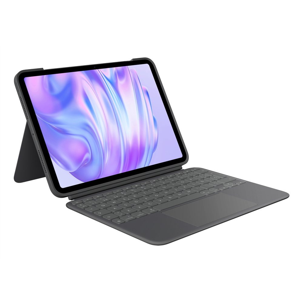 logitech combo touch, funda con teclado, ipad pro 11 pulgadas (m4)(2024) - teclado retroiluminado extraíble con soporte abatible