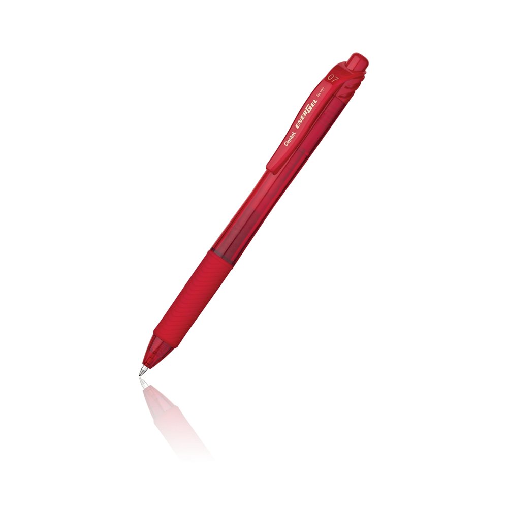 pentel energel x bolígrafo de gel de punta retráctil rojo 12 pieza(s)