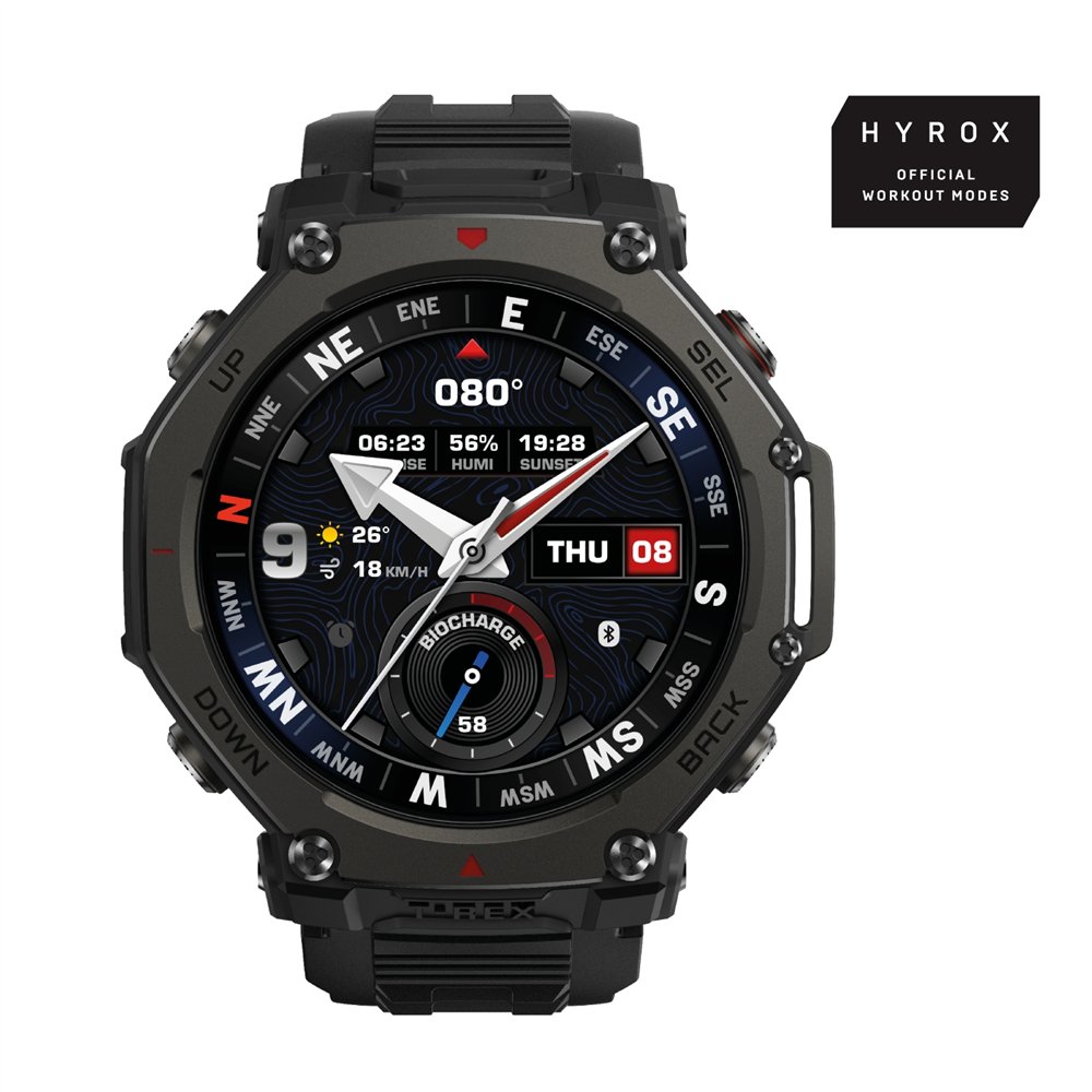 amazfit t-rex 3 pro 3,81 cm (1.5") amoled 48 mm digital 480 x 480 pixeles pantalla táctil negro wifi gps (satélite)