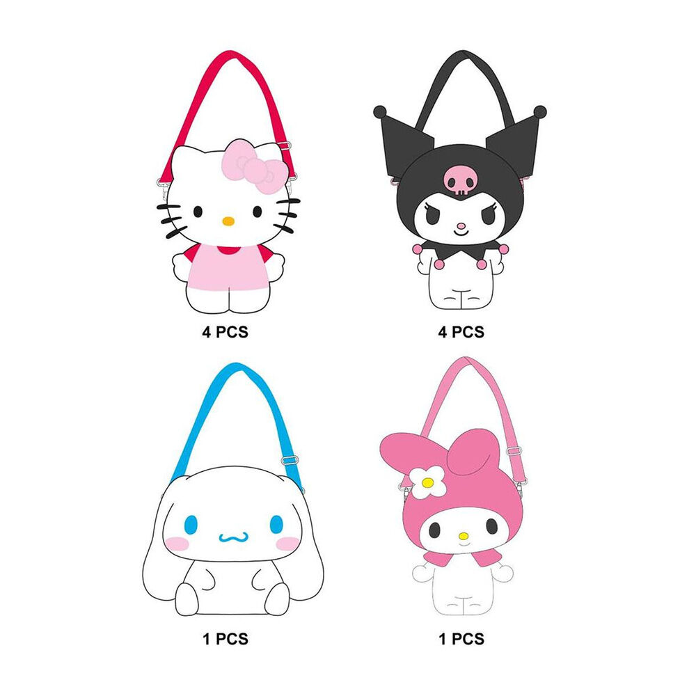 bolso peluche hello kitty and friends surtido