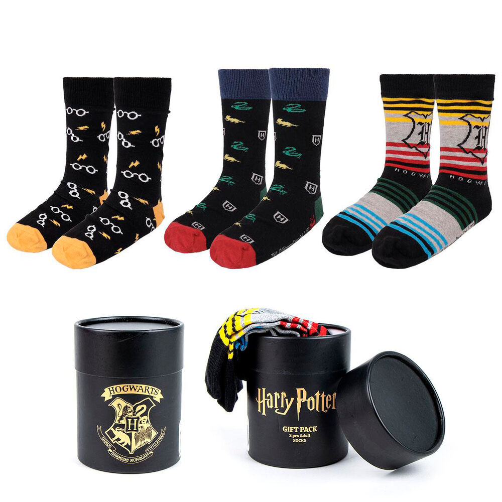 set 3 calcetines harry potter adulto surtido
