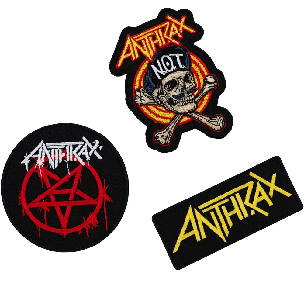 set 3 parches anthrax