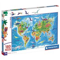 puzzle super mapa dinosaurios 180pzs