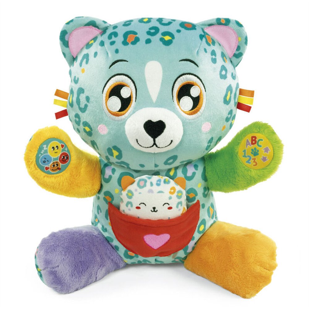 peluche bebe leopardo interactivo