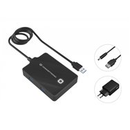 conceptronic hubbies11bp hub de interfaz usb 3.2 gen 1 (3.1 gen 1) type-a 5000 mbit/s negro
