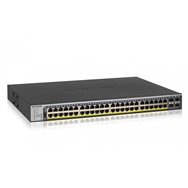 netgear gs752tp-300eus switch gestionado l2/l3/l4 gigabit ethernet (10/100/1000) energí­a sobre ethernet (poe) 1u negro