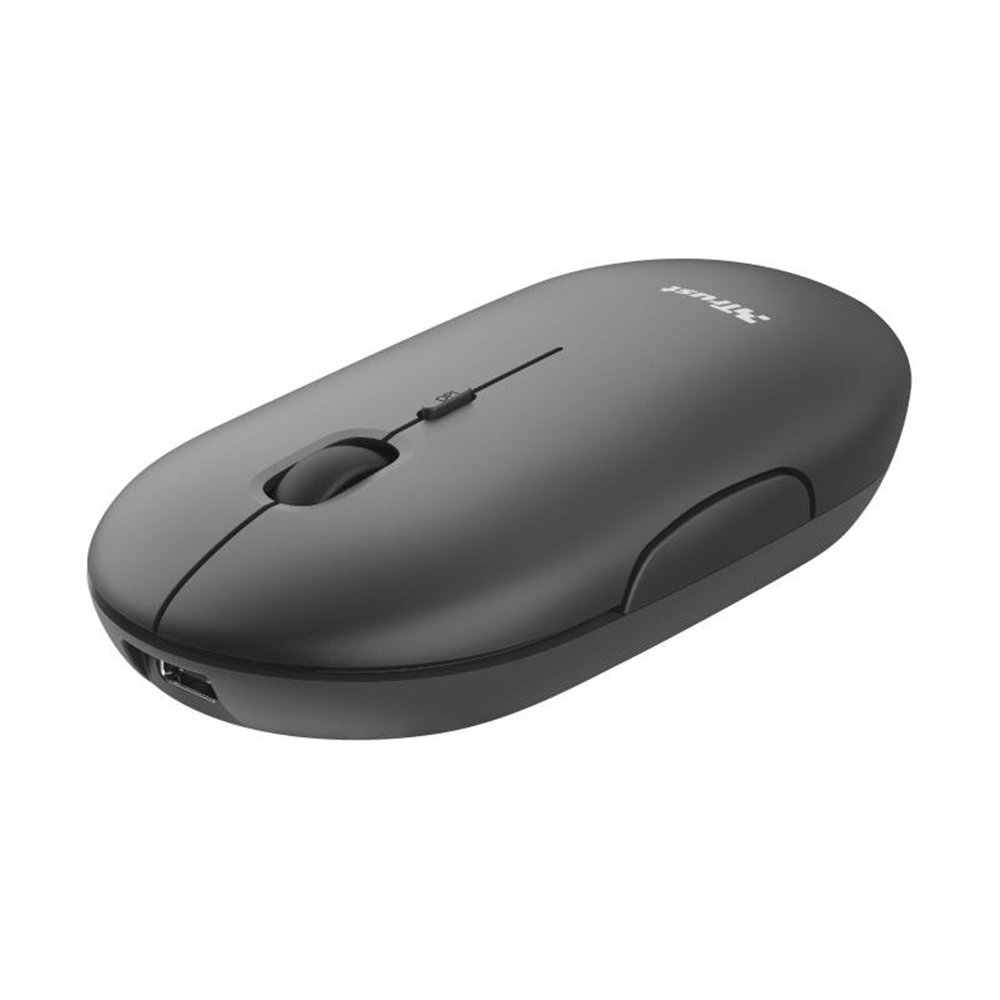 raton trust puck recargable wireless bluetooh black