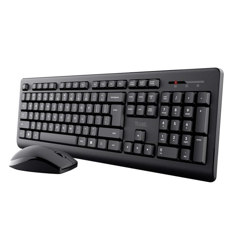teclado + raton trust primo wireless black