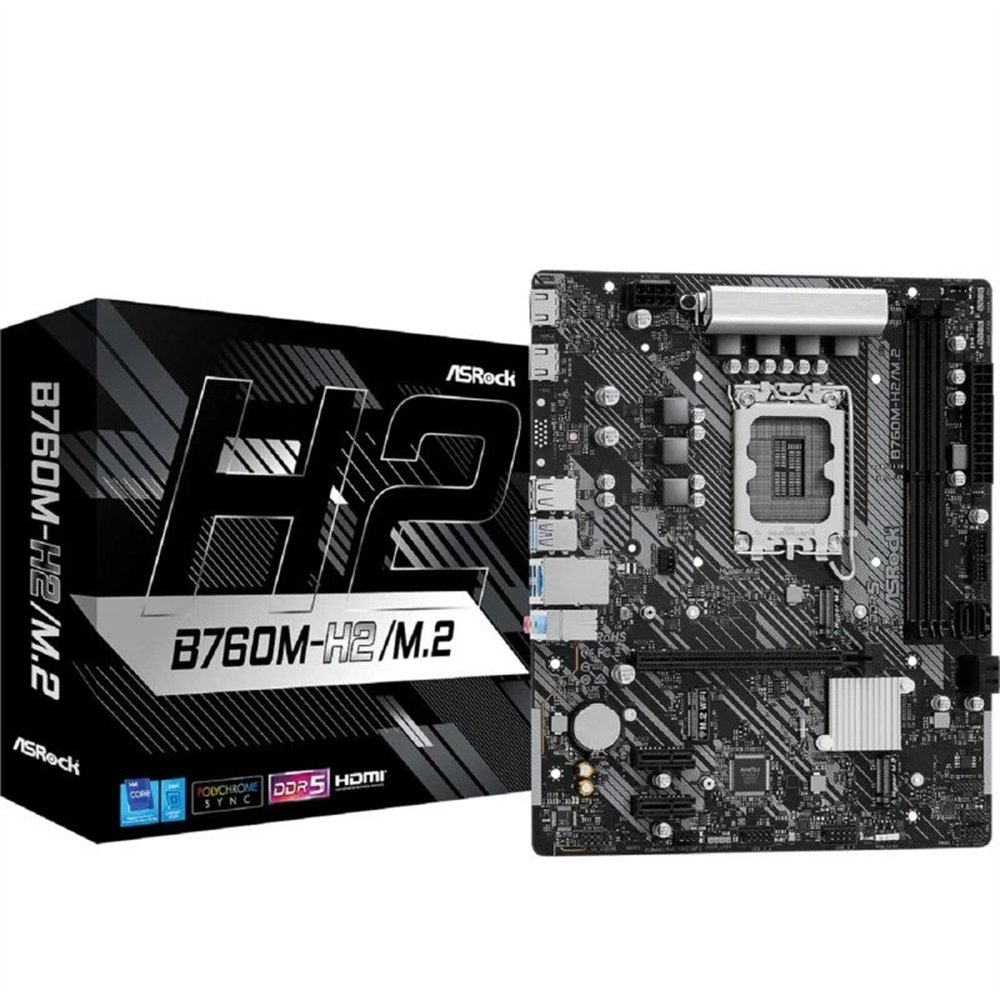 placa base asrock b760m-h 2xddr5 matx hdmi +dp