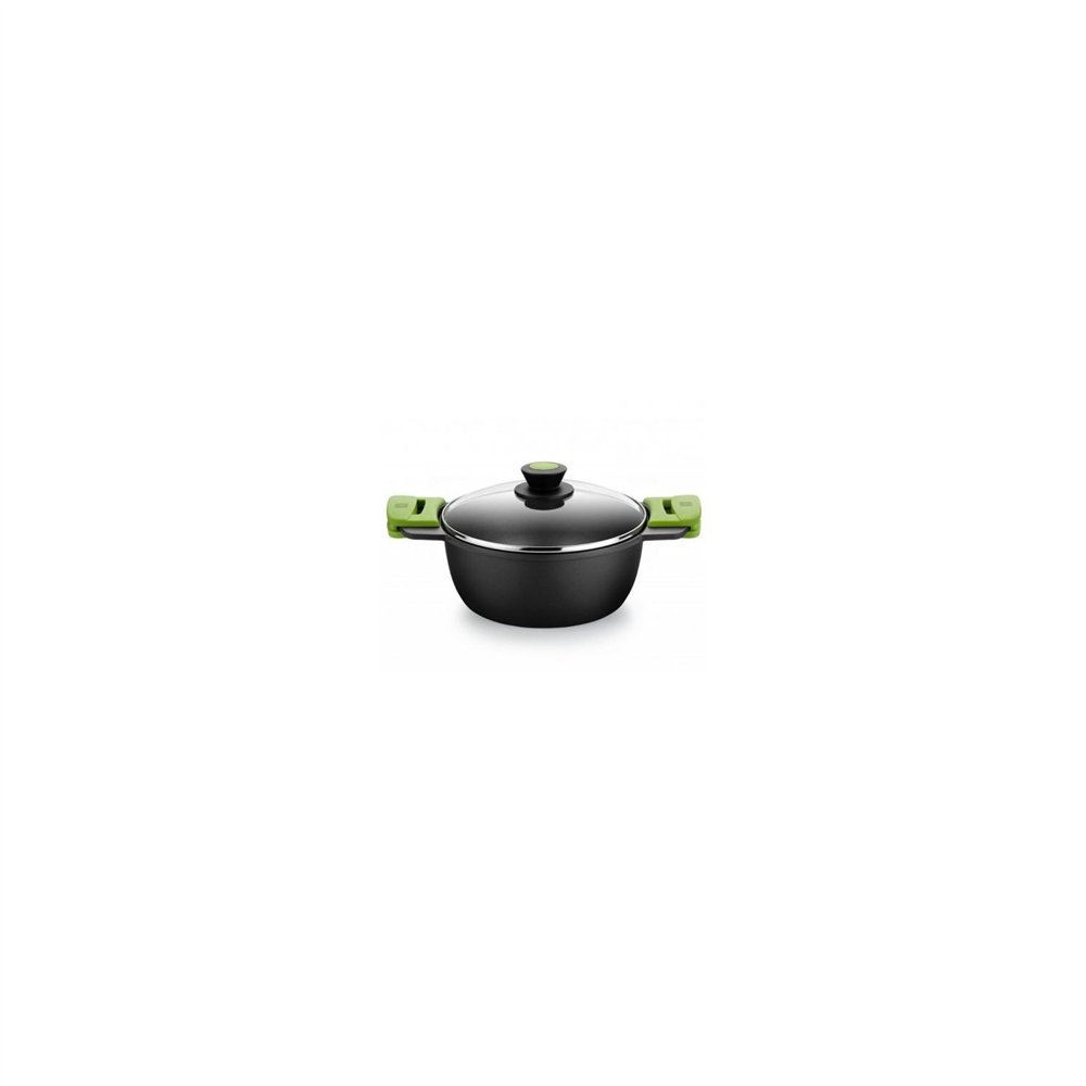cacerola alta prior bra 3l  aluminio fundido teflí“n antiadherente classic tapa vidrio templado a400320
