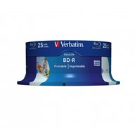 tarrina 25 unidades verbatim 43811 - blu-ray bd-r - 25gb - 6x - printable 43811