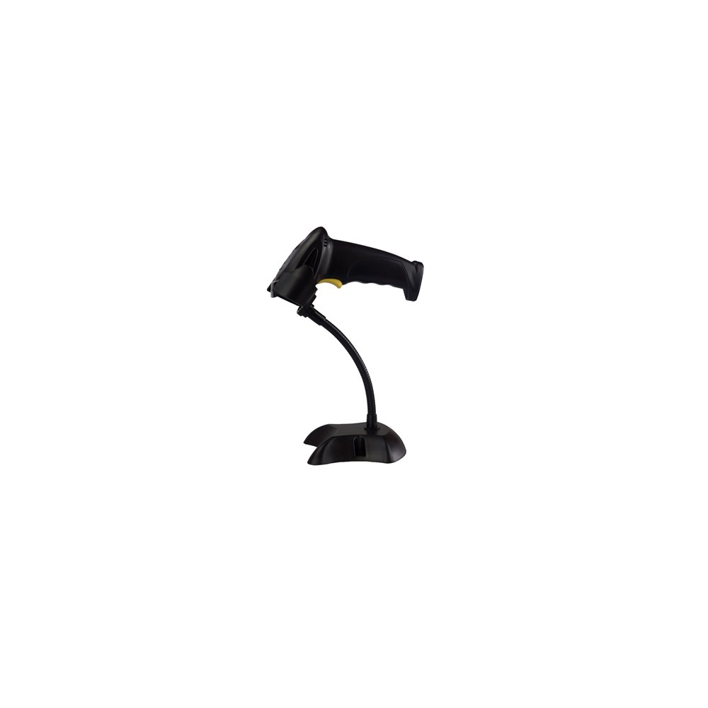 ms3-1d, lector laser 1d, usb, negro, con stand