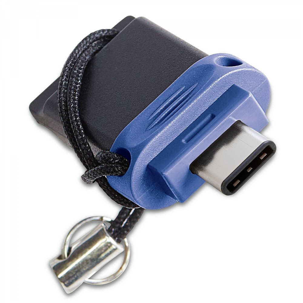 unidad usb verbatim dual - unidad usb 3.0 de 32 gb - usb-c / usb-a - azul 49966