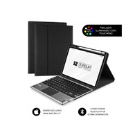 subblim keytab pro funda tablet con teclado retroiluminado  bluetooth touchpad apple ipad pro 11p 2020 negro sub-kt4-btpi50