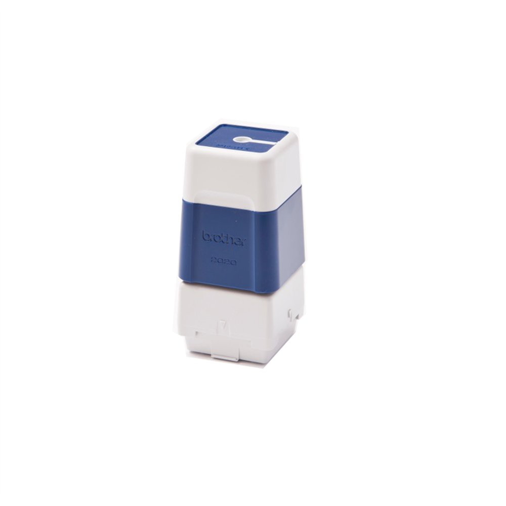 brother pr2020e6p sello 20 x 20 mm azul, blanco