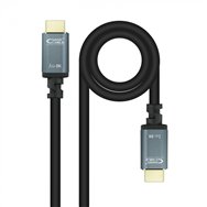 nanocable cable hdmi 2.1 iris 8k a/m-a/m, negro, 0.5 m