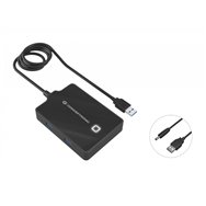 conceptronic hubbies11b hub de interfaz usb 3.2 gen 1 (3.1 gen 1) type-a 5000 mbit/s negro