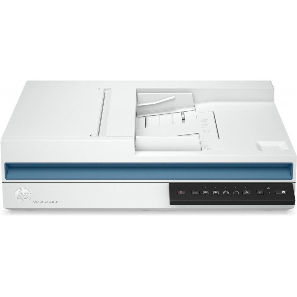 hp scanjet pro 2600 f1 escáner de superficie plana y alimentador automático de documentos (adf) 600 x 600 dpi a4 blanco