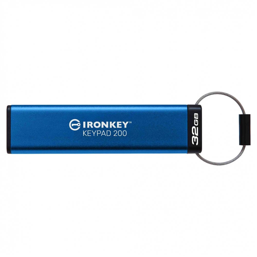 kingston technology ironkey keypad 200 unidad flash usb 32 gb usb tipo a 3.2 gen 1 (3.1 gen 1) azul
