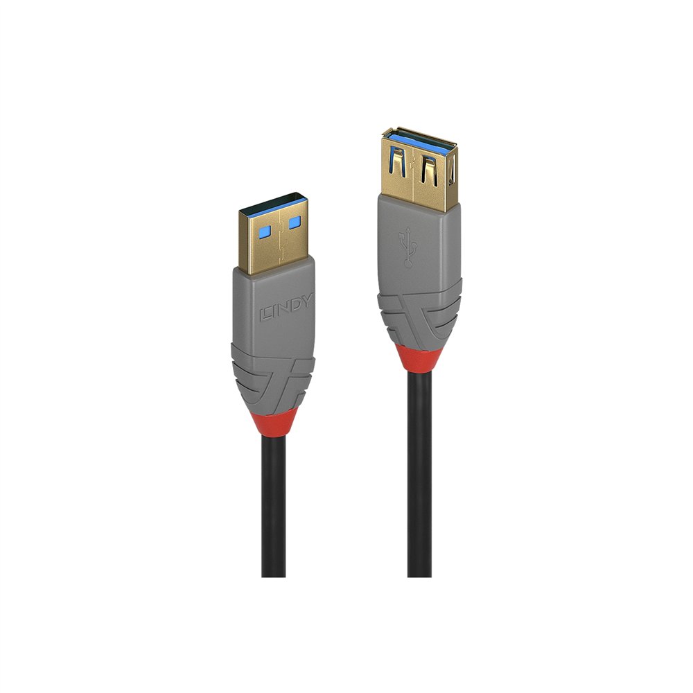 lindy 36760 cable usb 0,5 m usb 3.2 gen 1 (3.1 gen 1) usb a negro