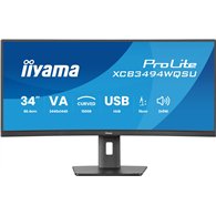 iiyama prolite xcb3494wqsu-b1 pantalla para pc 86,4 cm (34") 3440 x 1440 pixeles ultrawide quad hd led negro