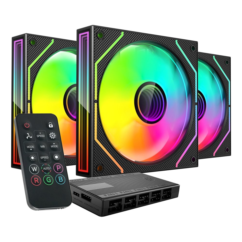 mars gaming mf3dprokit sistema de refrigeración para ordenador carcasa del ordenador ventilador 12 cm negro