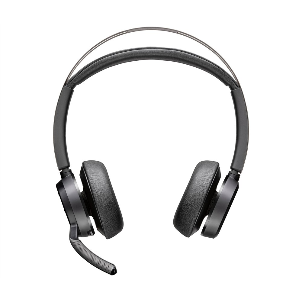 poly auriculares voyager focus 2 usb-c-c + adaptador usb-c/a