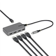 startech.com 5g4ac-usb-c-hub hub de interfaz usb 3.2 gen 1 (3.1 gen 1) type-c 5000 mbit/s gris