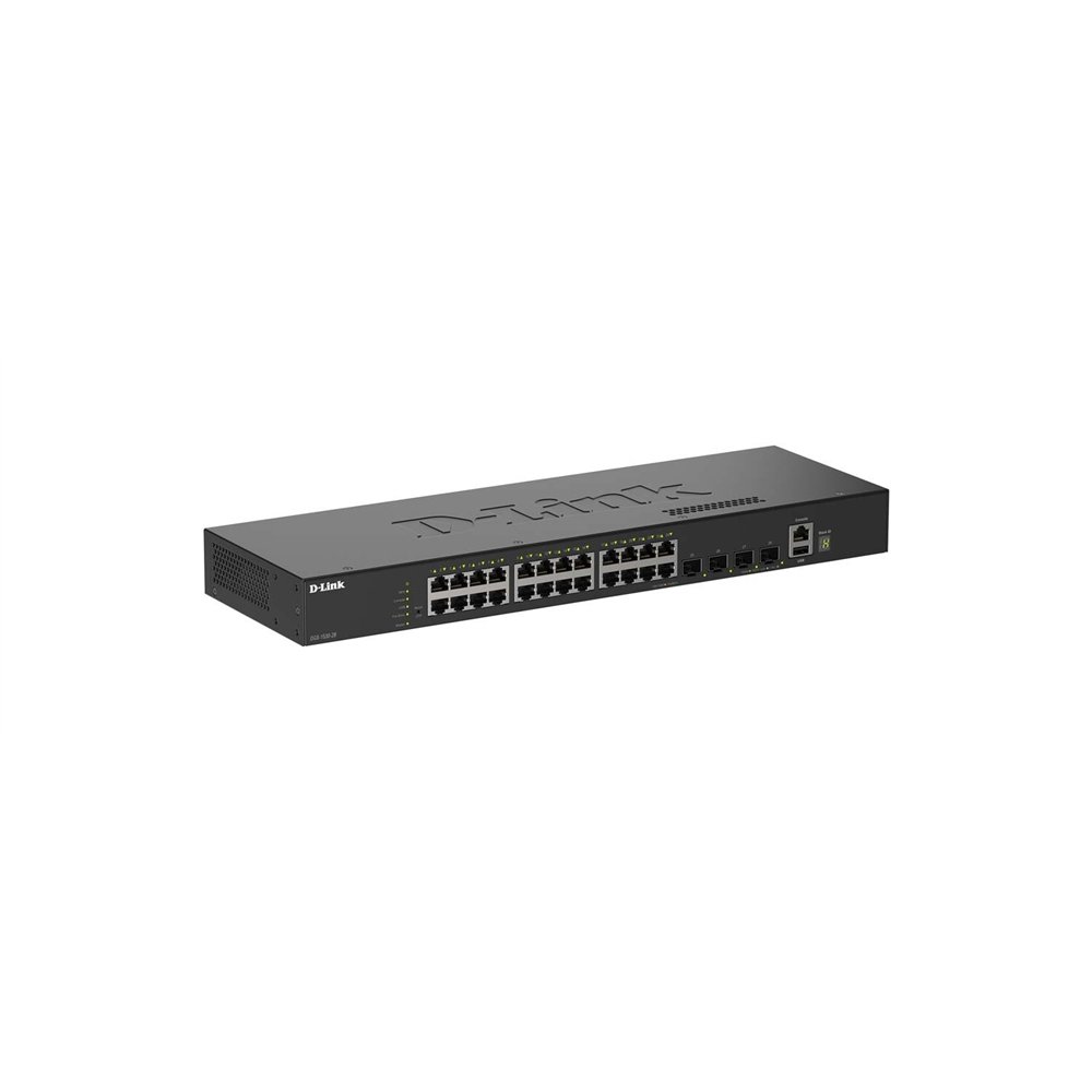 d-link dgs-1530-28/e switch gestionado l2 gigabit ethernet (10/100/1000) negro