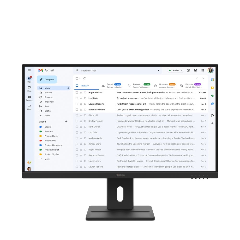 lenovo thinkvision e27-40 led display 68,6 cm (27") 1920 x 1080 pixeles full hd lcd negro