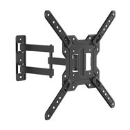 aisens soporte eco giratorio, inclinable para monitor/tv 30kg (3 pivotes) de 23"-65", negro