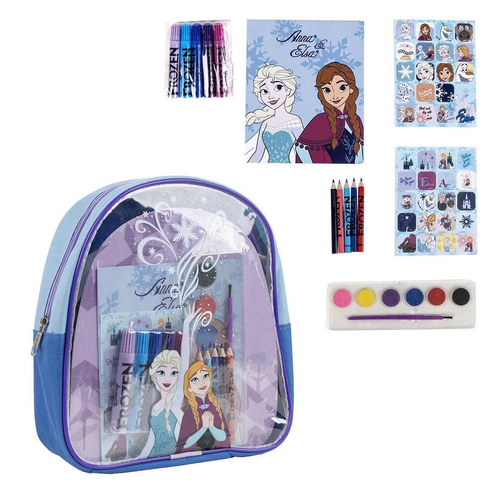 set papeleria mochila frozen disney