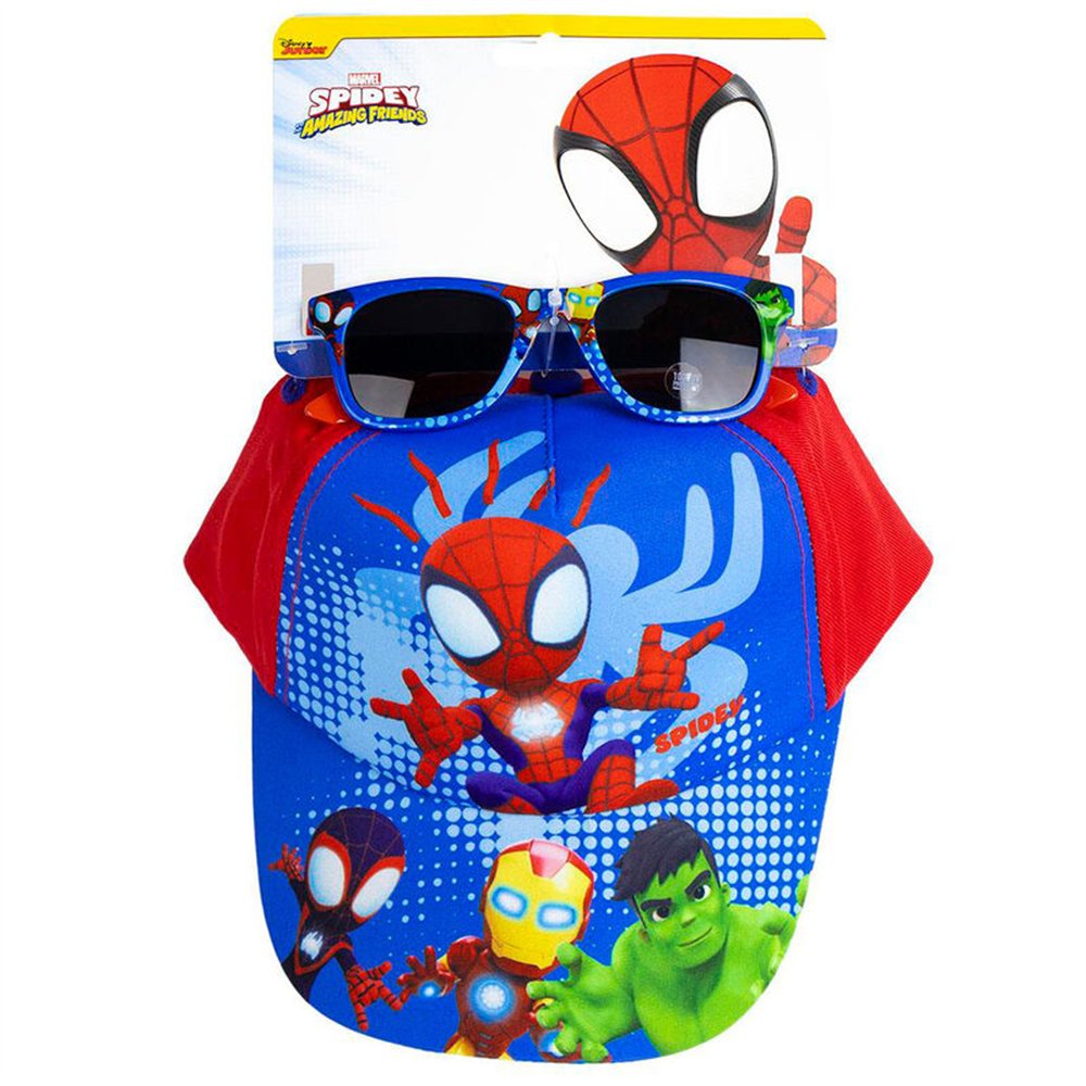 set gorra + gafas sol spidey marvel