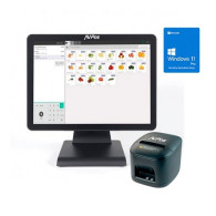 pack tpv avpos k2000 15 i3/8gb/128gb/wifi/bluetooth/lan 1000/w11p + tc15 usb