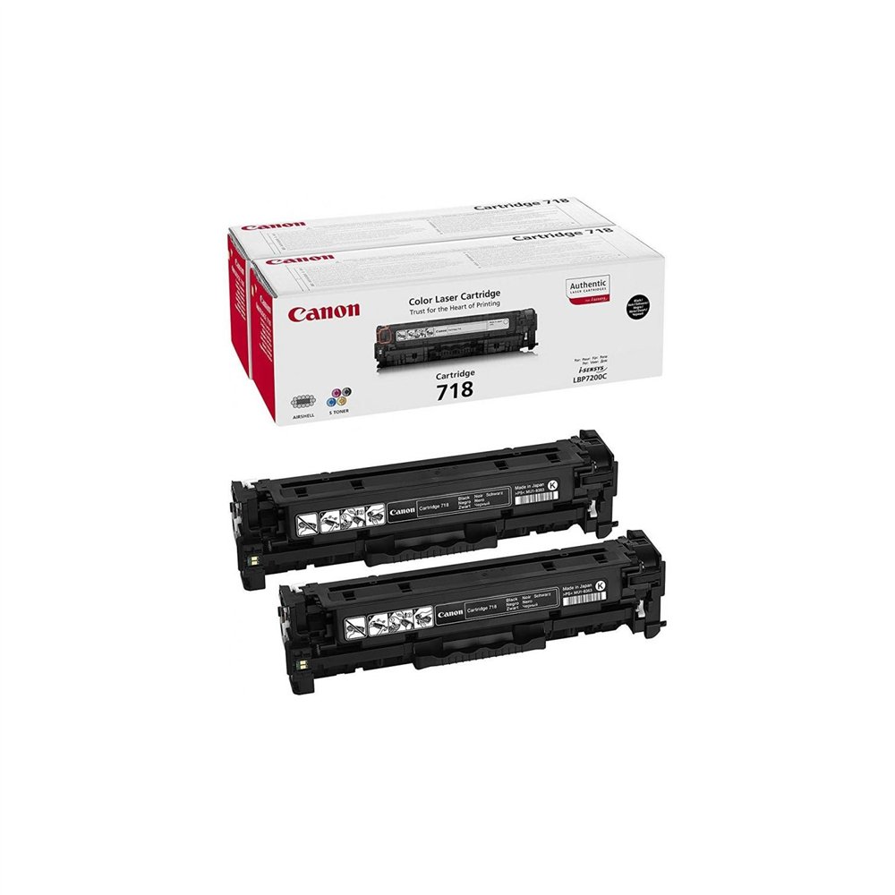 toner canon crg 718bk negro pack 2 ud. 2662b005