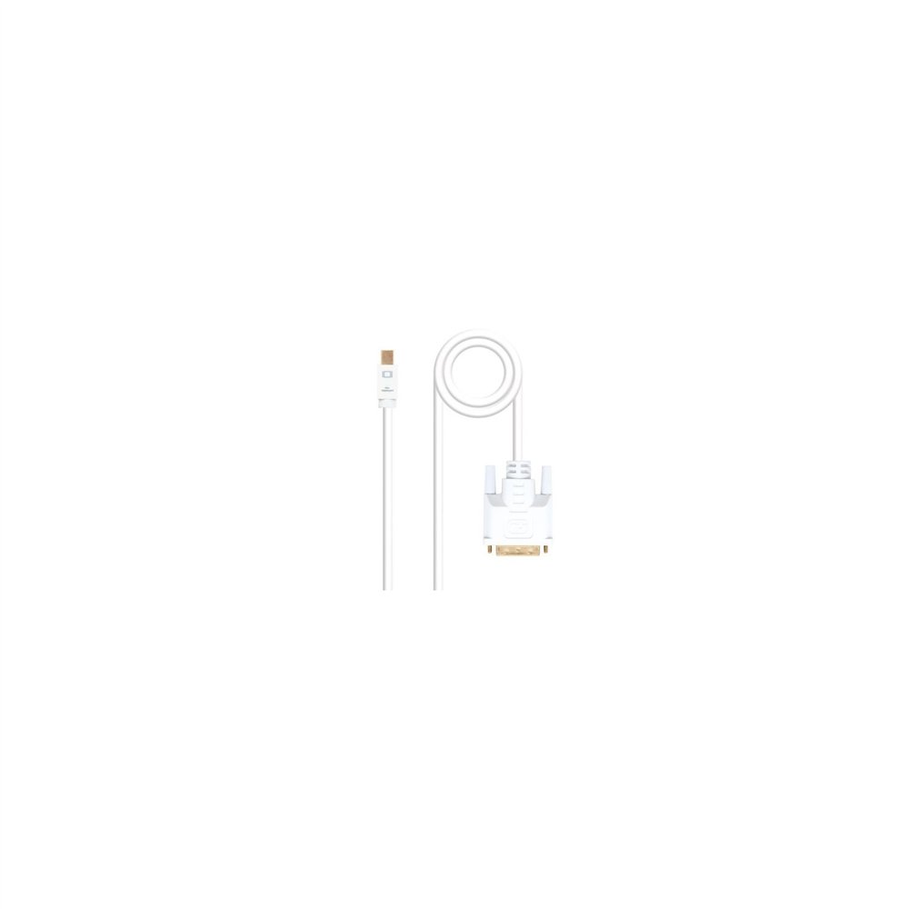 cable nanocable mini displayport macho a dvi macho 5m blanco 10.15.4205