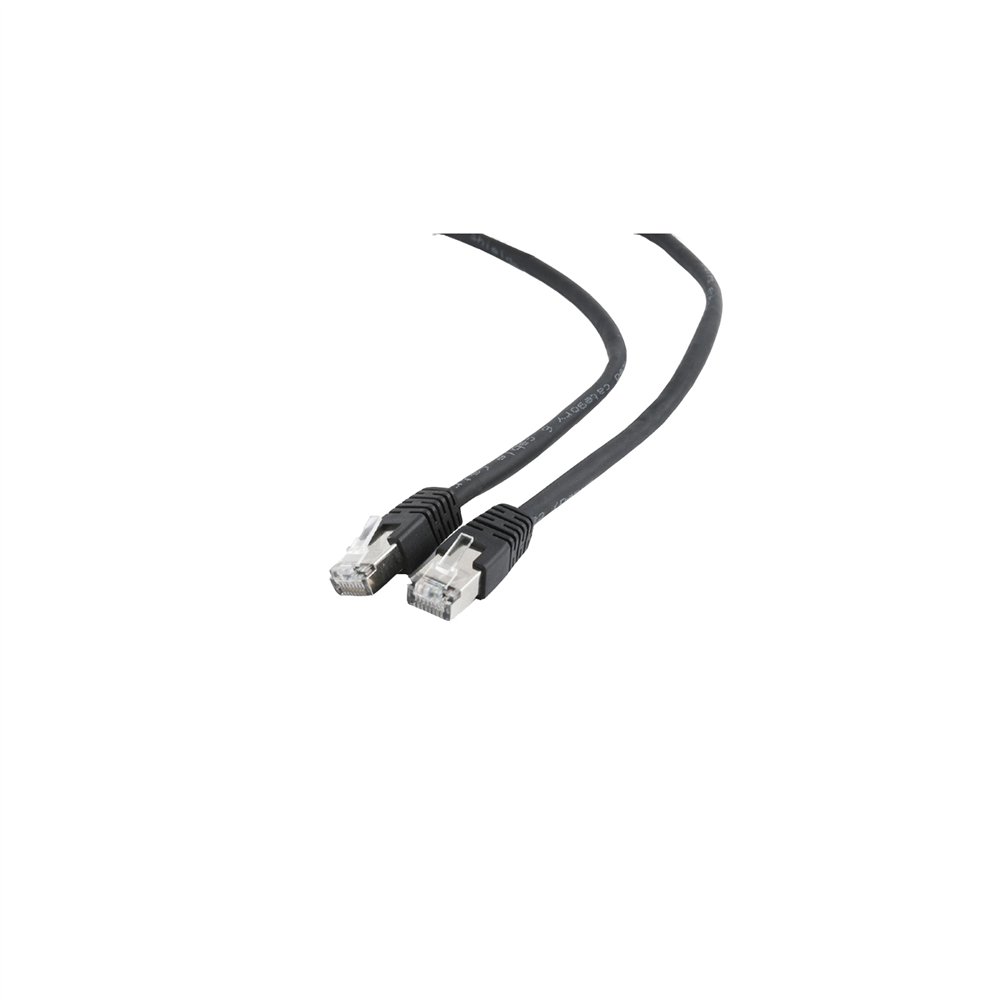 latiguillo gembird cat 6 ftp 0.5metros negro pp6-0.5m/bk