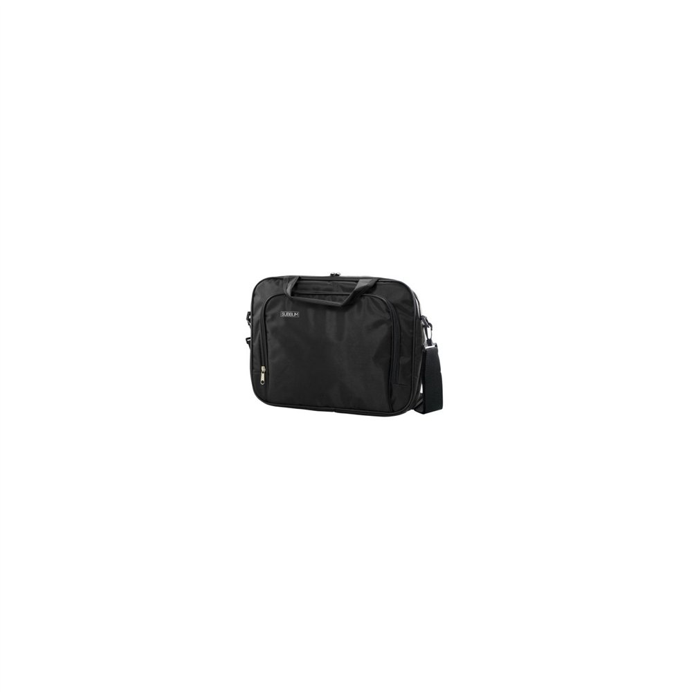 maletin portatil subblim oxford 13.3p 14p interior acolchado bolsillo exterior correa de hombro negro sub-lb-1olb030