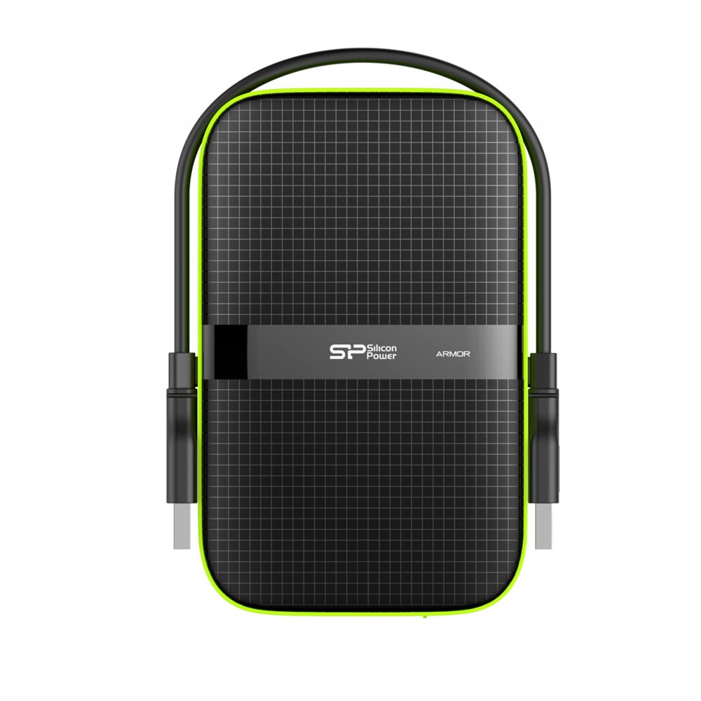 silicon power armor a60 disco externo 2.5 sp hd a60 4tb negro verde p040tbphda60s3k