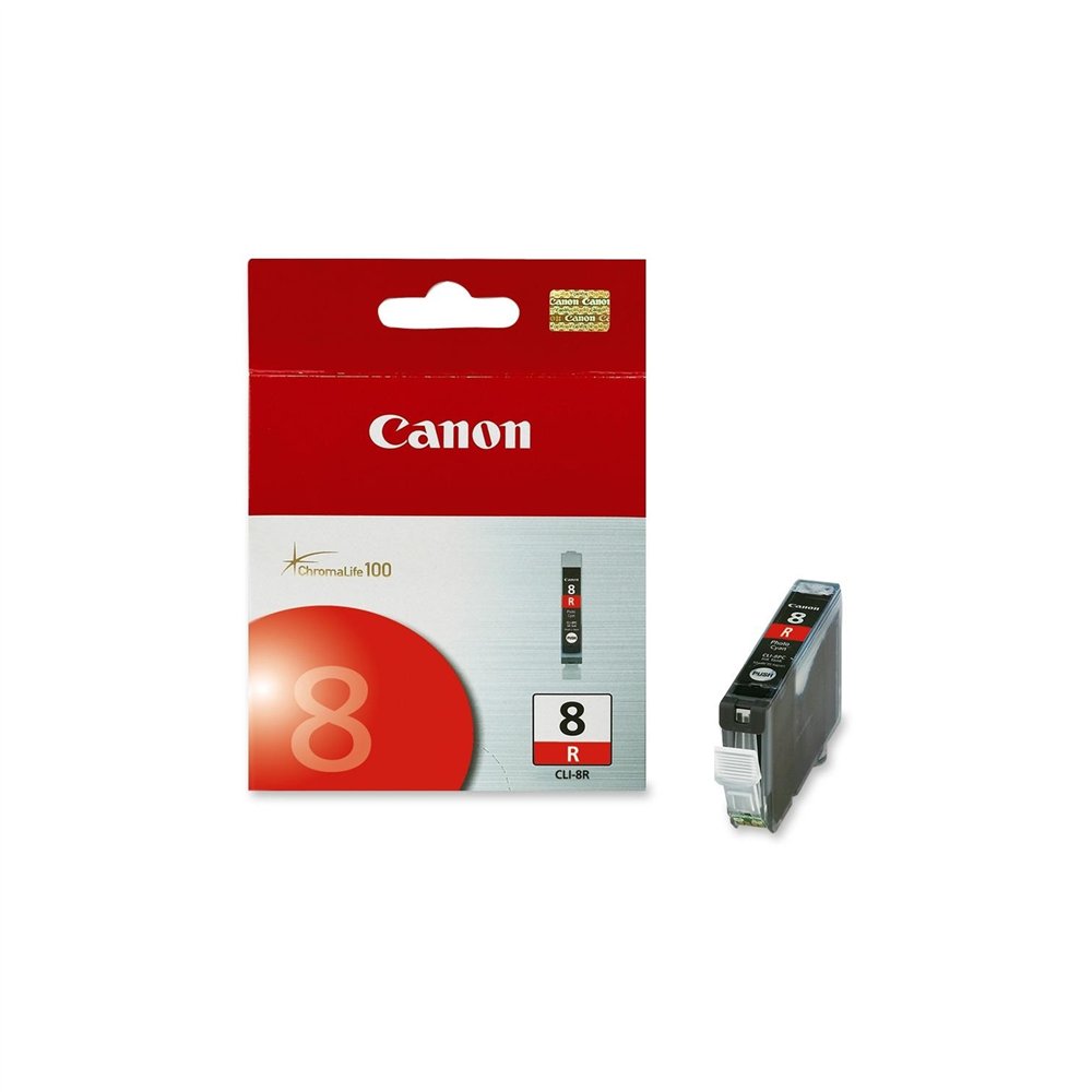 canon cl-8 cartucho tinta original cli-8r rojo