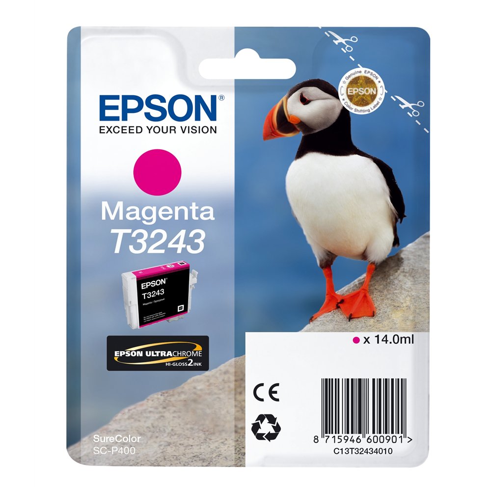 cartucho epson t3243 magenta c13t32434010