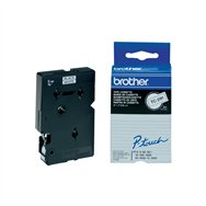 brother cinta tc laminada 9mm negro sobre blanco