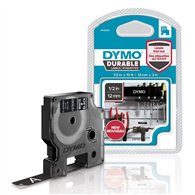 dymo cinta blanco sobre negro etiquetas durable d1 12mm x 3m negro