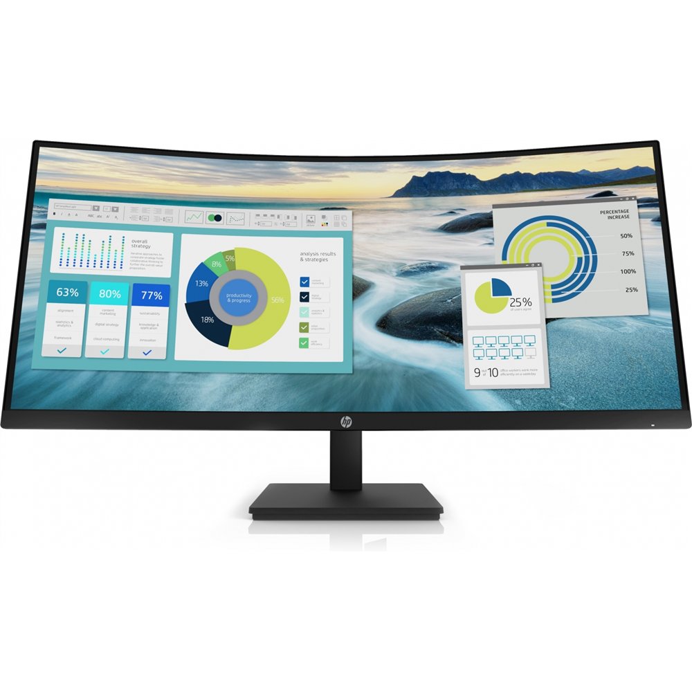 hp p34hc g4 monitor 34p led curvo negro