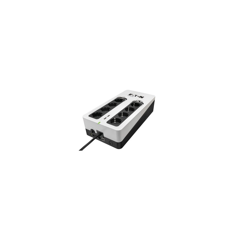eaton sistema de (ups) en espera (fuera de lí­nea) 850 va 510 w 8 salidas ac negro, blanco