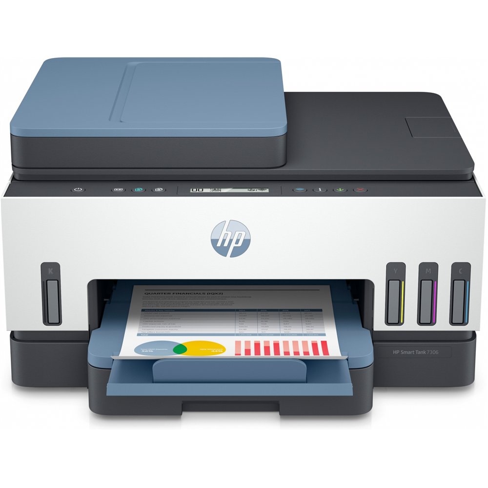 impresora hp smart tank 7306 inyección de tinta térmica a4 4800 x 1200 dpi 15 ppm wifi