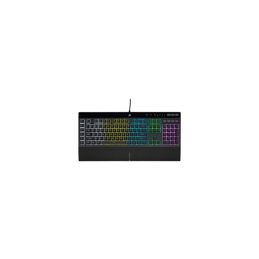 teclado corsair k55 rgb pro usb qwerty español negro
