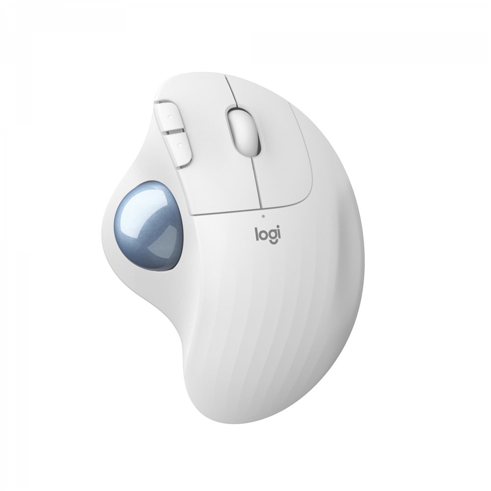 ratón logitech ergo m575 mano derecha rf inalámbrica + bluetooth trackball 2000 dpi blanco