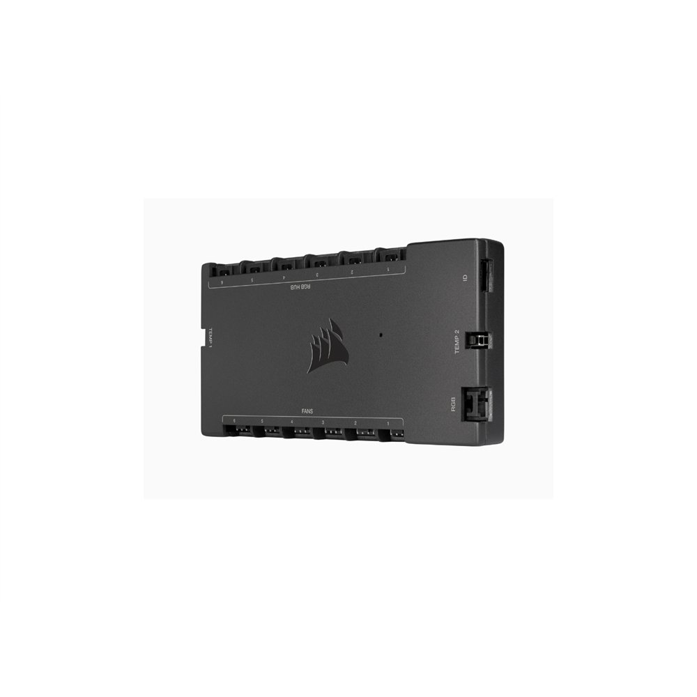 corsair icue commander core xt controlador de velocidad de ventilador 6 canales negro