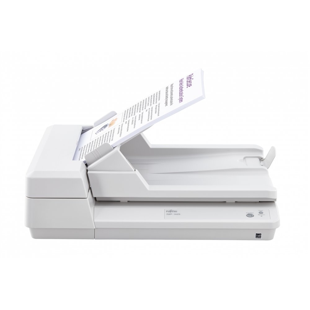 fujitsu sp-1425 escáner de superficie plana y alimentador automático de documentos (adf) 600 x 600 dpi a4 blanco